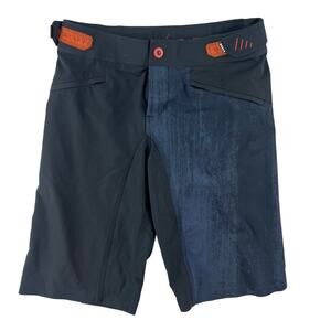 ION WMNS Scrub MTB Mountain Bike Cycling Shorts Size 38 (US M) Black Navy Orange